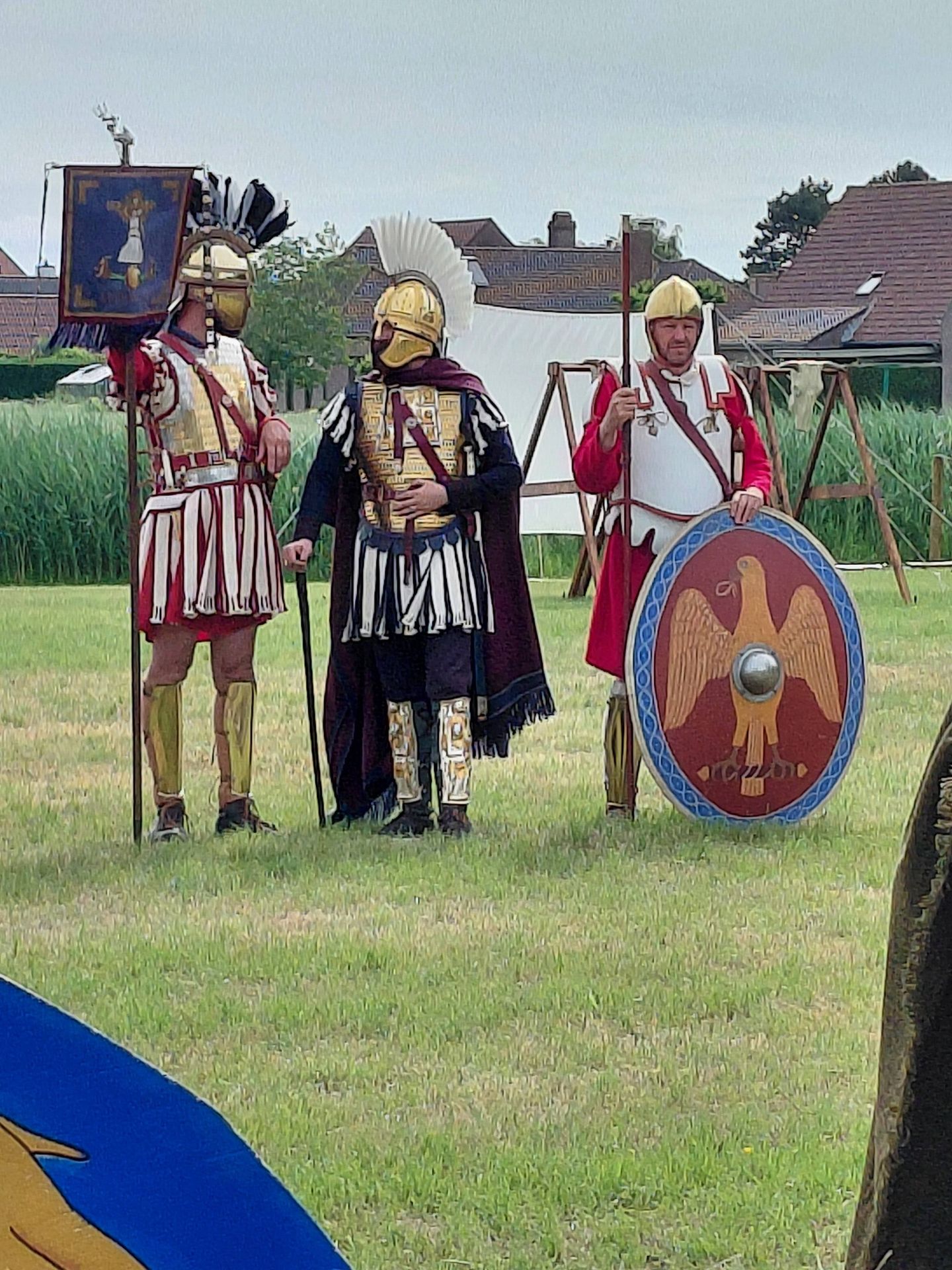 Our president in the role of a Roman officer, the optio