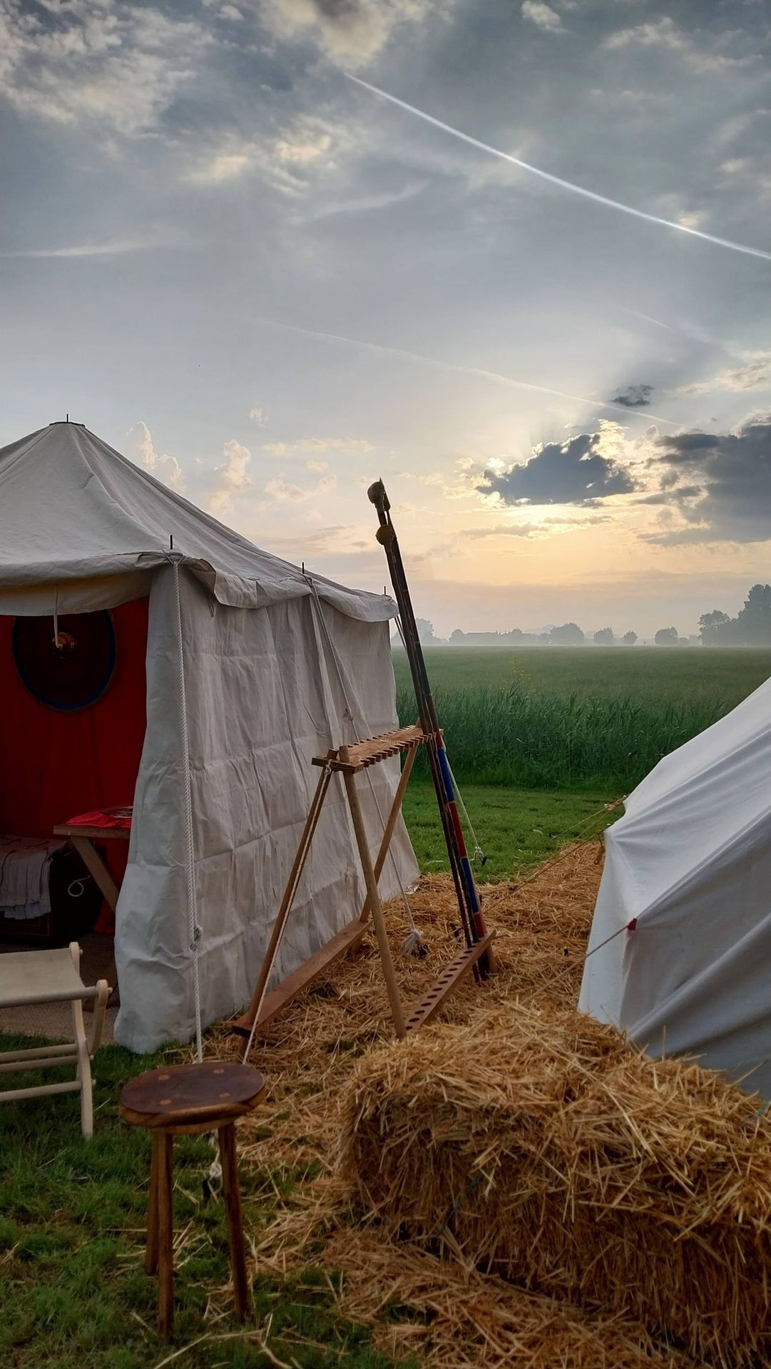 The camp at sunset